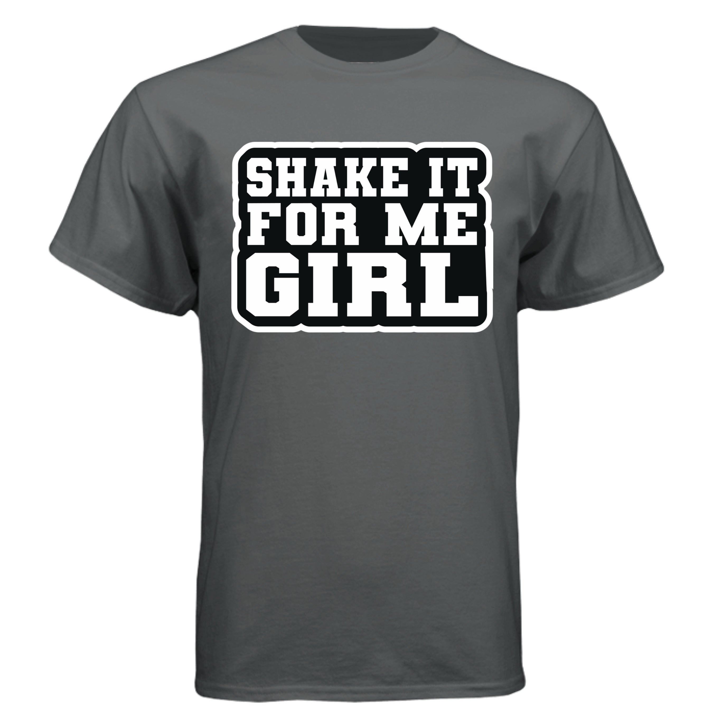 Shake It for Me Girl Tee Shirt Bold Retro Statement for Confident Style CHARCOAL HEATHER - FRONT
