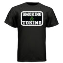 Smoking And Toking Graphic Hanes Tee Shirt BLACK - FRONT
