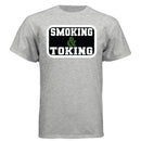 Smoking And Toking Graphic Hanes Tee Shirt ASH - FRONT