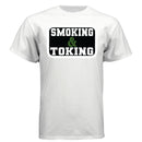 Smoking And Toking Graphic Hanes Tee Shirt WHITE - FRONT