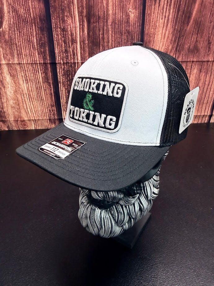 Smoking Toking Embroidered Patch On Richardson Trucker Hat