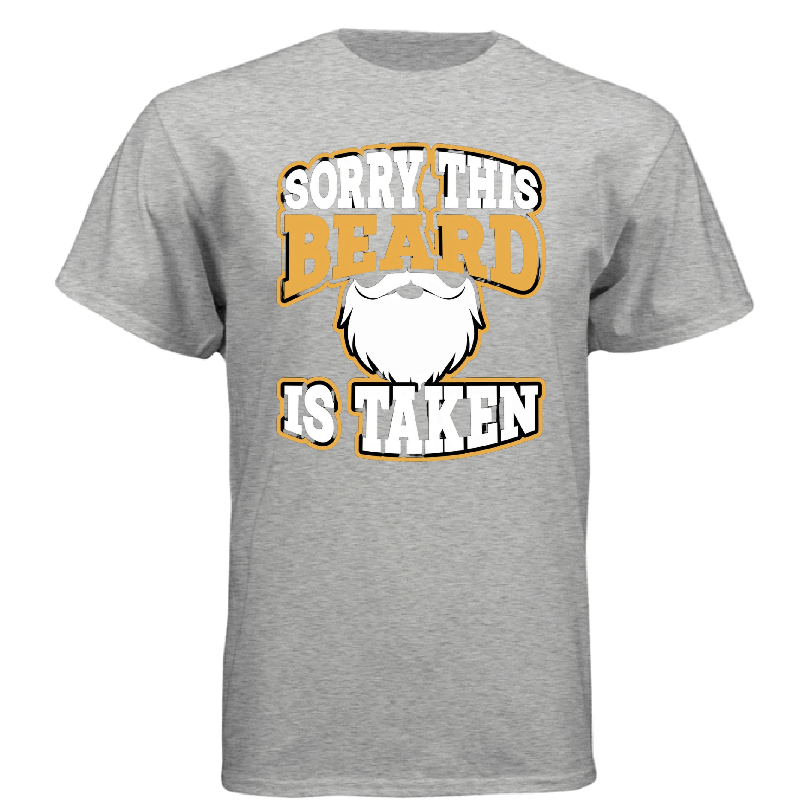 Sorry This Beard Is Taken Funny Bearded Guy Shirt LIGHT STEEL - FRONT