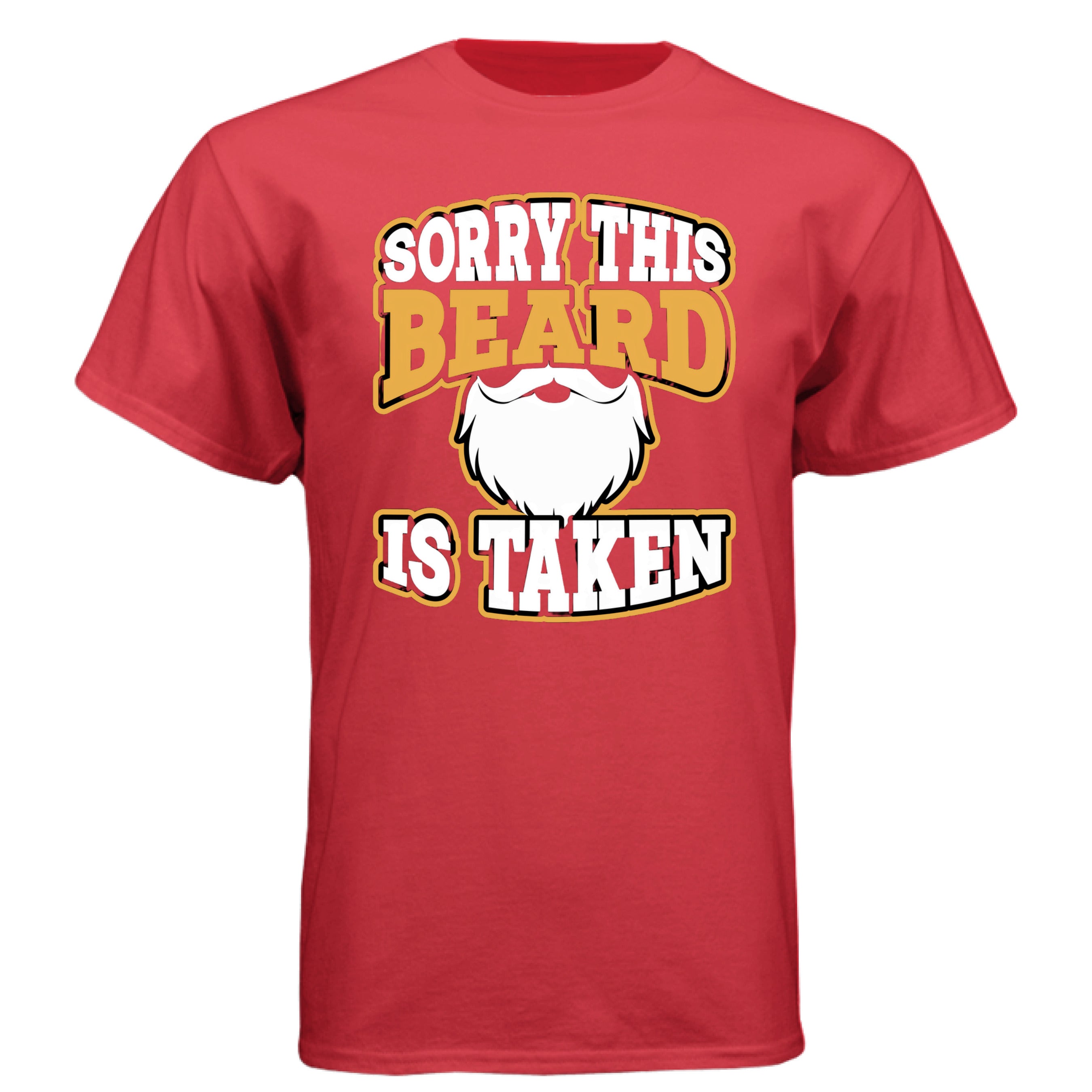 Sorry This Beard Is Taken Funny Bearded Guy Shirt DEEP RED - FRONT