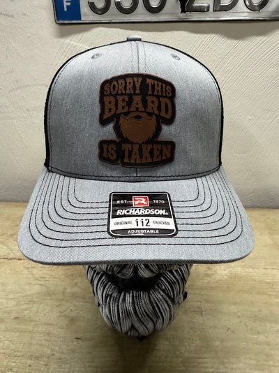 Sorry This Beard Is Taken Leather Patch Trucker Hat