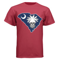 South_Carolina_Palmetto_Skull_Blue_Crescent_State_Outline
Athletic Red - FRONT