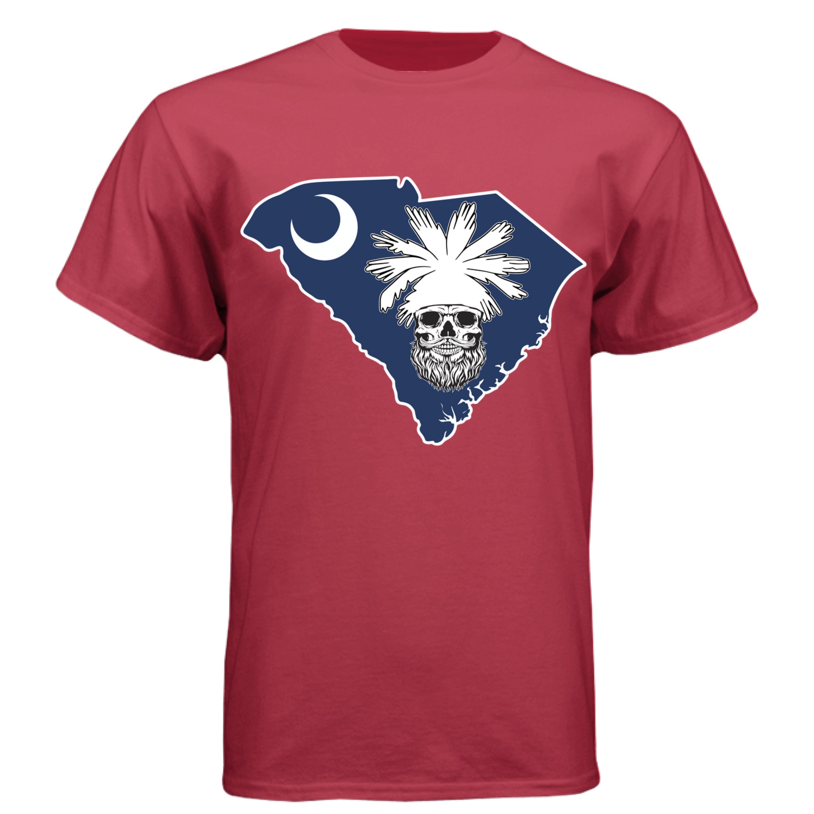 South_Carolina_Palmetto_Skull_Blue_Crescent_State_Outline
Athletic Red - FRONT