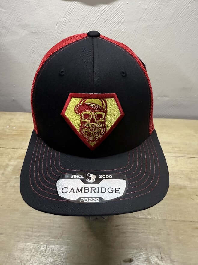 Superman Inspired Beard Man Embroidered Patch Trucker Hat