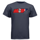 Tennessee Bearded Skull State Tee – Southern Grit, Bearded Glory Athletic Navy - FRONT