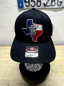 Texas Bearded Skull Cowboy Trucker Hat Snapback