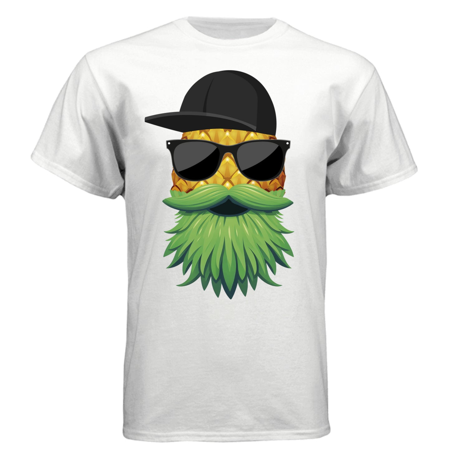 Tropical Swagger Bearded Cool Pineapple Character Tee Shirt