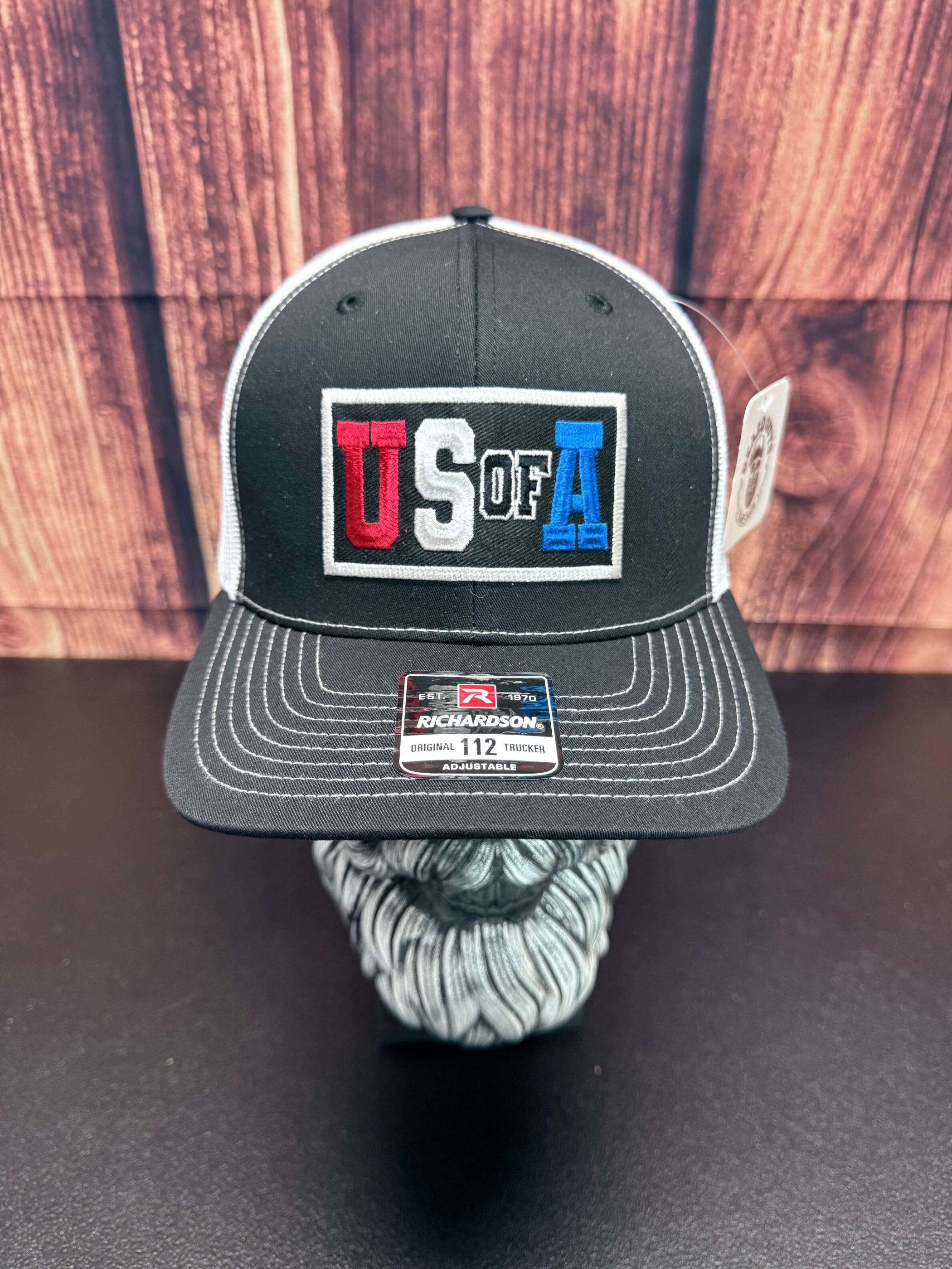 U.S. OF A. Richardson Trucker Hat USA Cap
