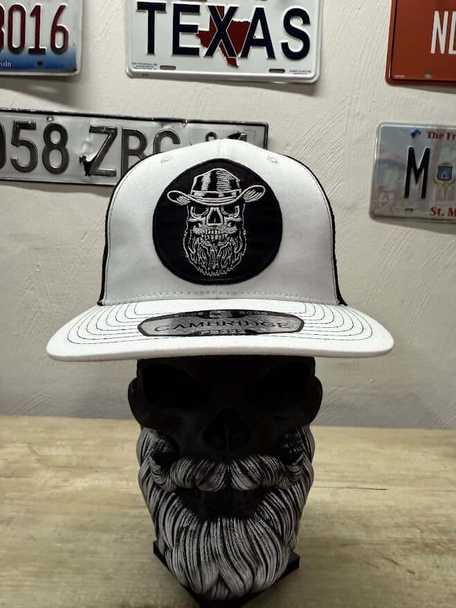 Bearded Skull Cowboy Trucker Hats Snapback for Beard Lovers