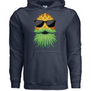 Upside Down Bearded Pineapple Hoodie Plays Well With Others NAVY - FRONT