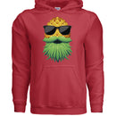 Upside Down Bearded Pineapple Hoodie Plays Well With Others RED - FRONT