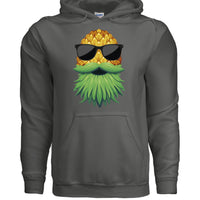 Upside Down Bearded Pineapple Hoodie Plays Well With Others CHARCOAL - FRONT