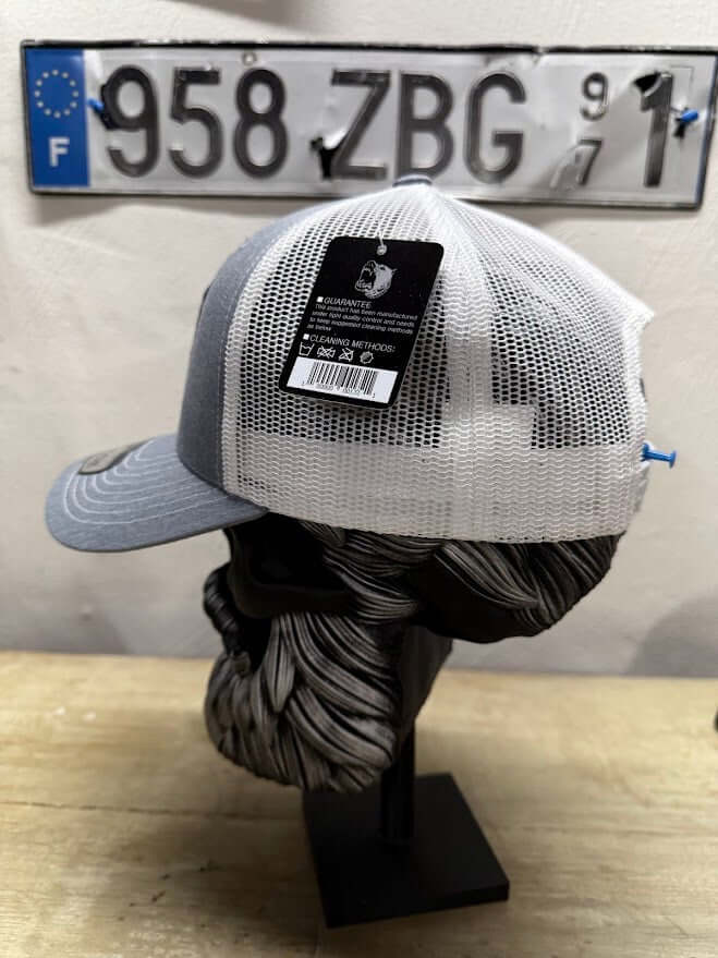 Upside Down Pineapple Beard Guy Trucker Hat Side 2