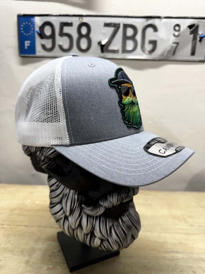 Upside Down Pineapple Beard Guy Trucker Hat Side 4