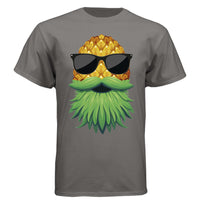 Upside Down Pineapple Hames Tee Shirt Play Well With Others Oxford Grey - FRONT