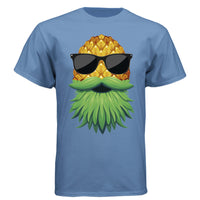 Upside Down Pineapple Hames Tee Shirt Play Well With Others DENIM BLUE - FRONT