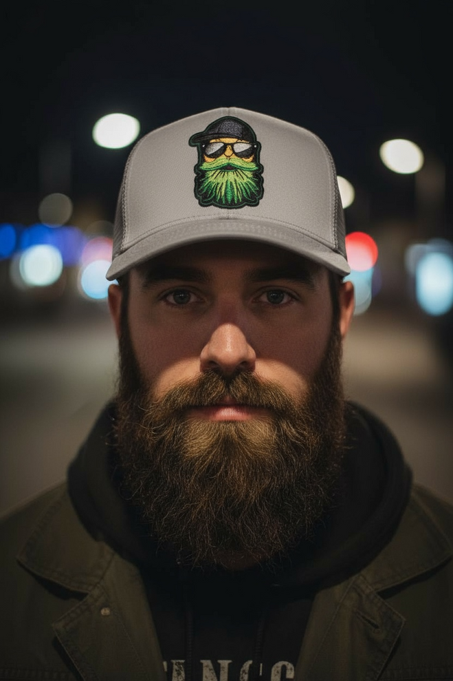 Bearded Upside Down Pineapple Richardson Trucker Hat