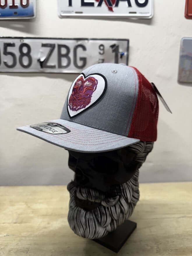 Valentine's Day Heart Skull Truck Hat Side