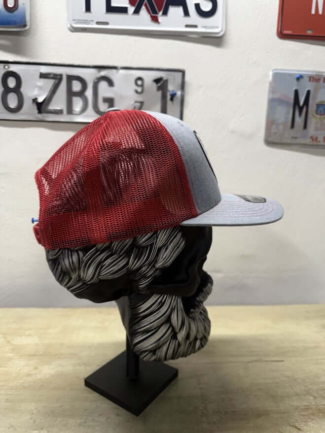 Valentine's Day Heart Skull Truck Hat front Side 2