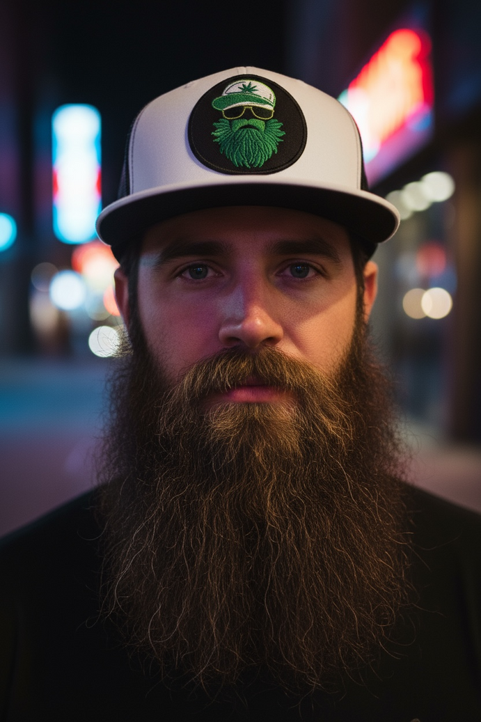 Weed Man Bearded Richardson Trucker Hat For Guys With Beards