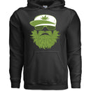 Weedman Beard Guy Hoodie – Bearded Skull Cannabis Graphic Hoodie for Chill Vibes & Bold Style BLACK - FRONT