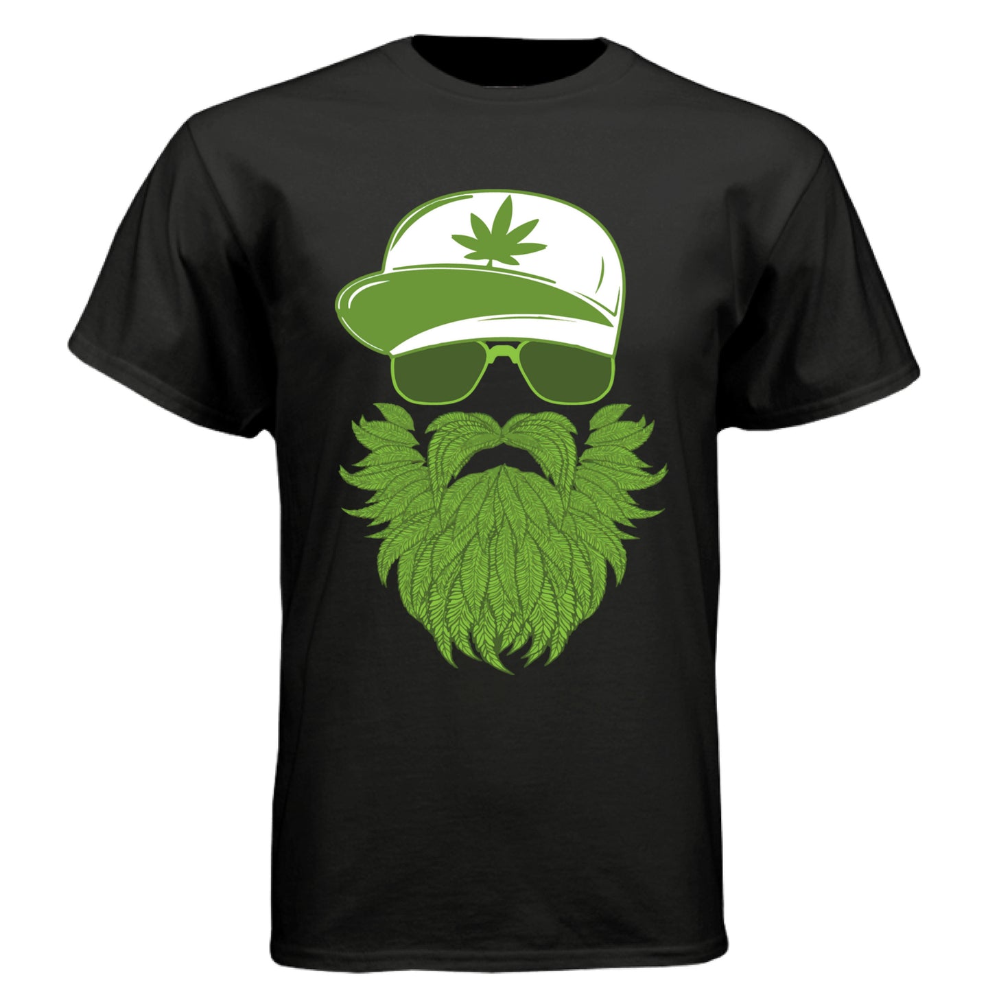 Weed man Beard Guy Tee Shirt – Bearded Skull Cannabis Graphic T-Shirt for Chill Vibes & Bold Style