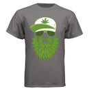 Weedman Beard Guy Tee Shirt – Bearded Skull Cannabis Graphic T-Shirt for Chill Vibes & Bold Style Oxford Grey - FRONT