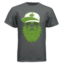 Weedman Beard Guy Tee Shirt – Bearded Skull Cannabis Graphic T-Shirt for Chill Vibes & Bold Style CHARCOAL HEATHER - FRONT