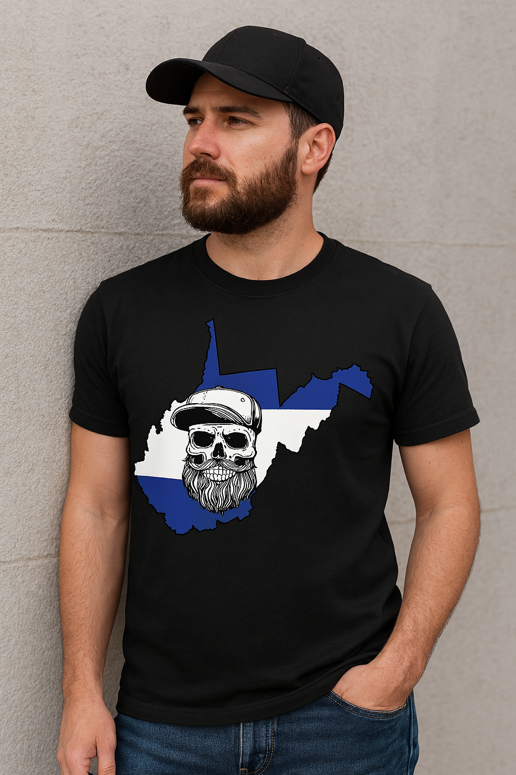 West Virginia Bearded Skull Appalachian Grit Beard Guys