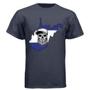West Virginia Bearded Skull– Blue & White Striped State Outline
Athletic Navy - FRONT