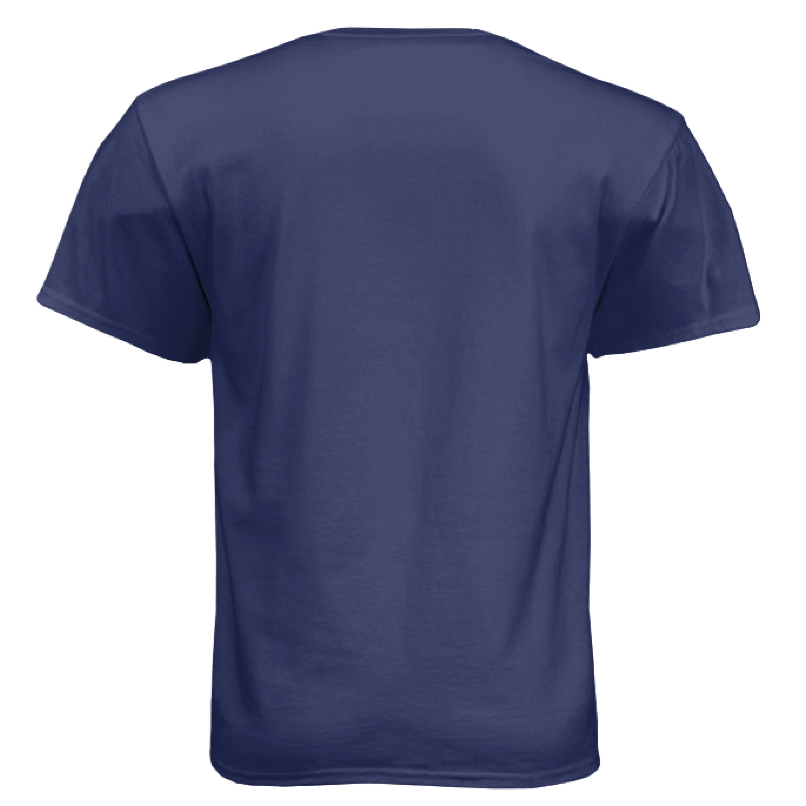 When in Doubt Grow a Beard Bold Graphic Tee Shirt with Bearded Humorous Edge NAVY - BACK