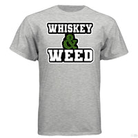 Whiskey and Weed Hanes Guys Tee Shirt ASH - FRONT