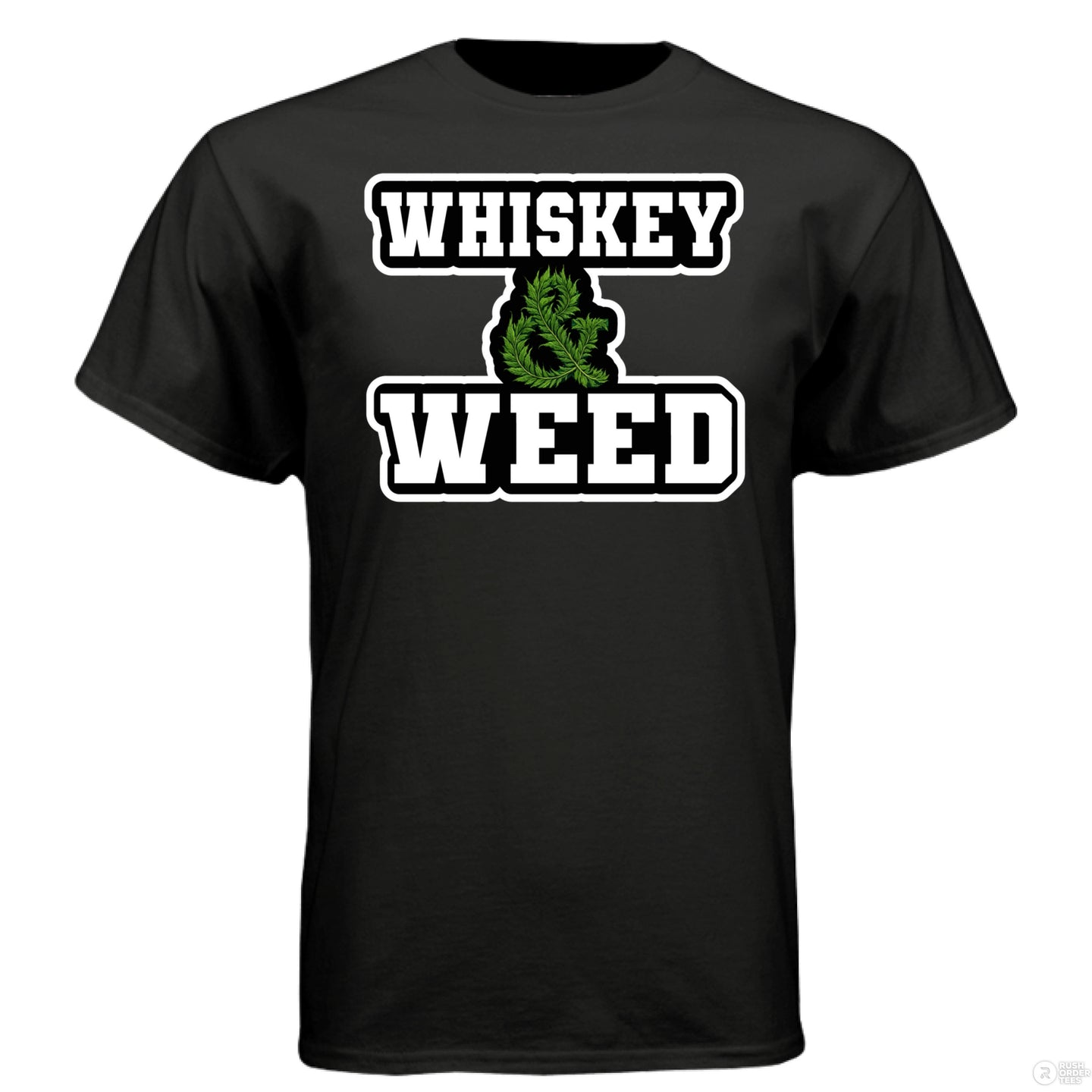 Whiskey and Weed Hanes Guys Tee Shirt