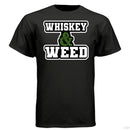 Whiskey and Weed Hanes Guys Tee Shirt BLACK - FRONT
