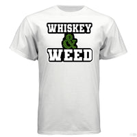 Whiskey and Weed Hanes Guys Tee Shirt WHITE - FRONT