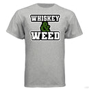 Whiskey and Weed Hanes Guys Tee Shirt LIGHT STEEL - FRONT