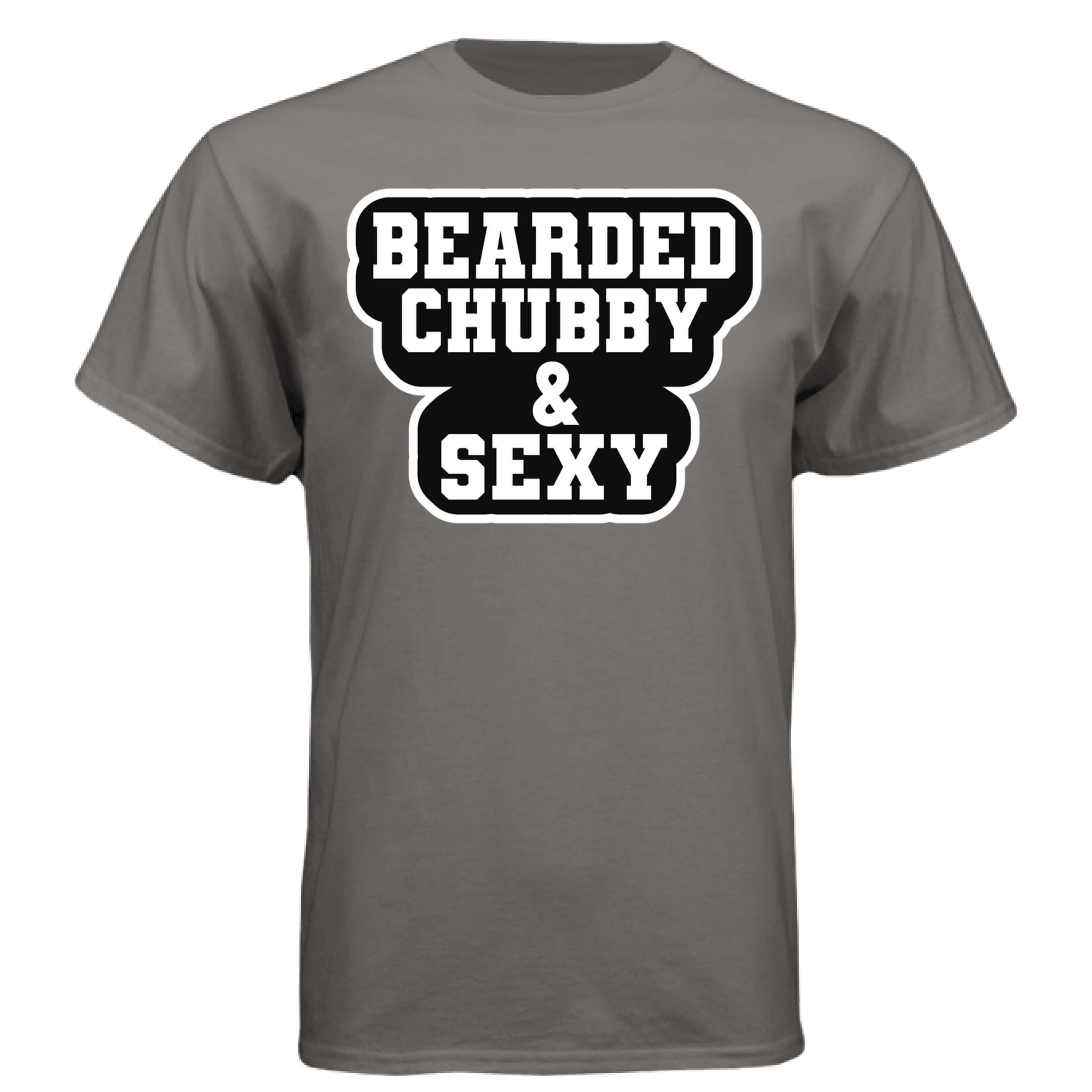 Bearded Chubby And Sexy Hanes Tee Shirt Oxford Grey - FRONT
