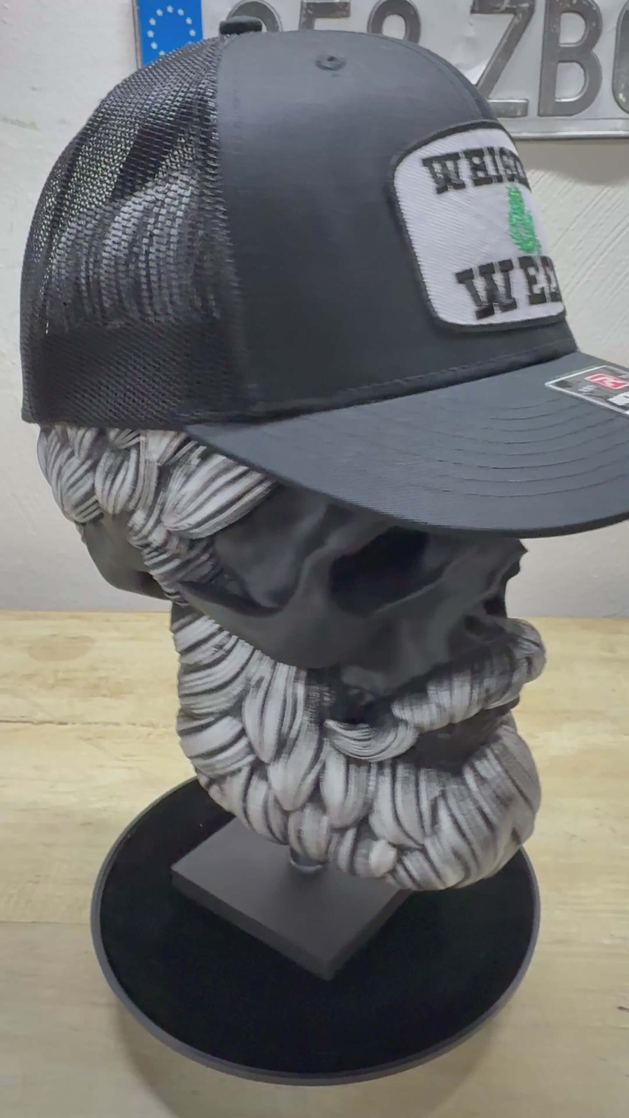 Whiskey and Weed Trucker Hat Embroidered Patch 