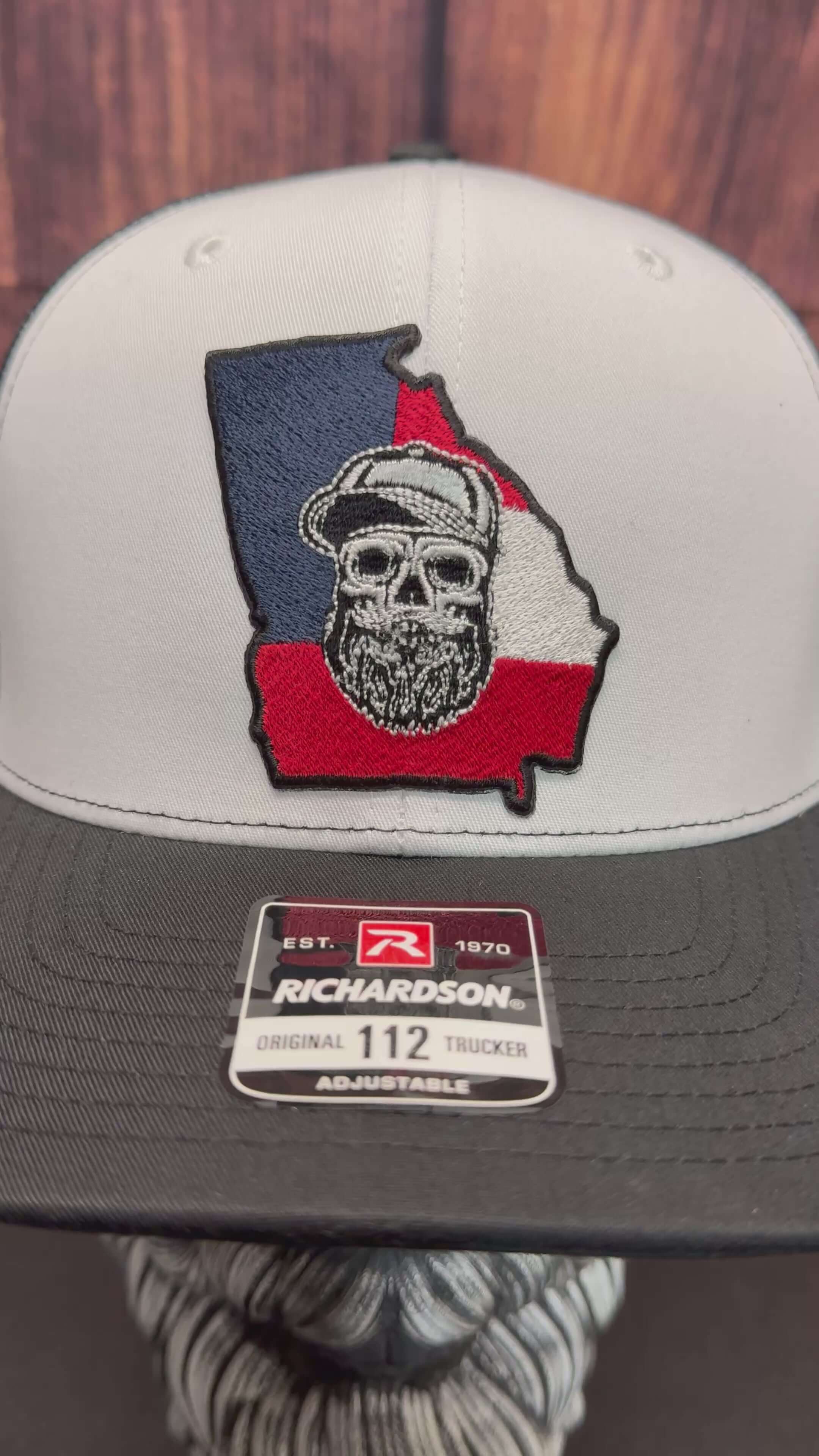 Georgia Beard Skull State Richardson Hat For The GA Guys