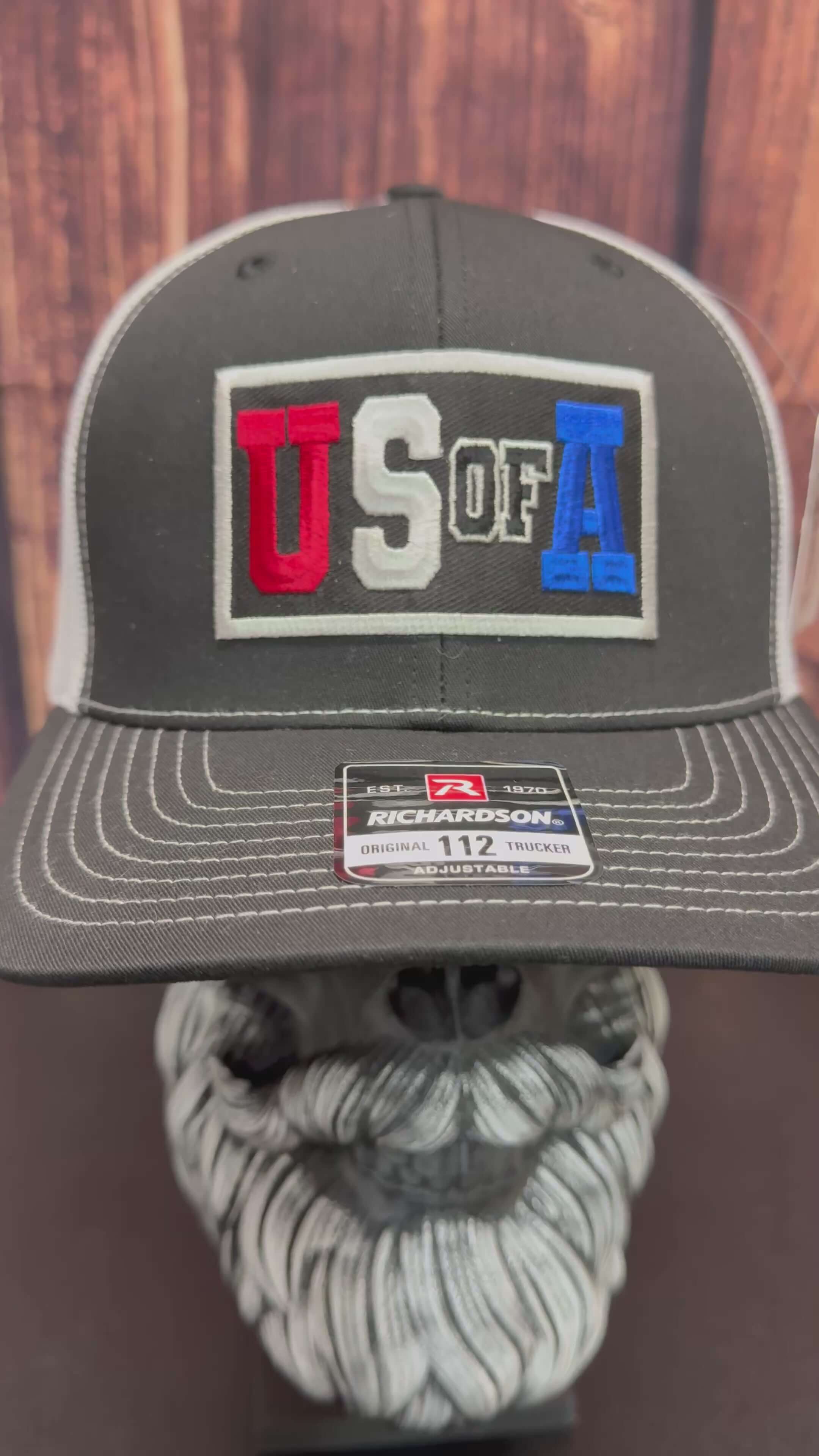 U.S OF A. Richardson Trucker Hat USA Cap