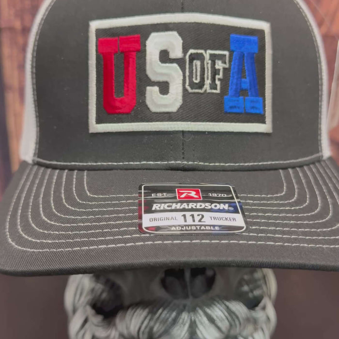 U.S OF A. Richardson Trucker Hat USA Cap
