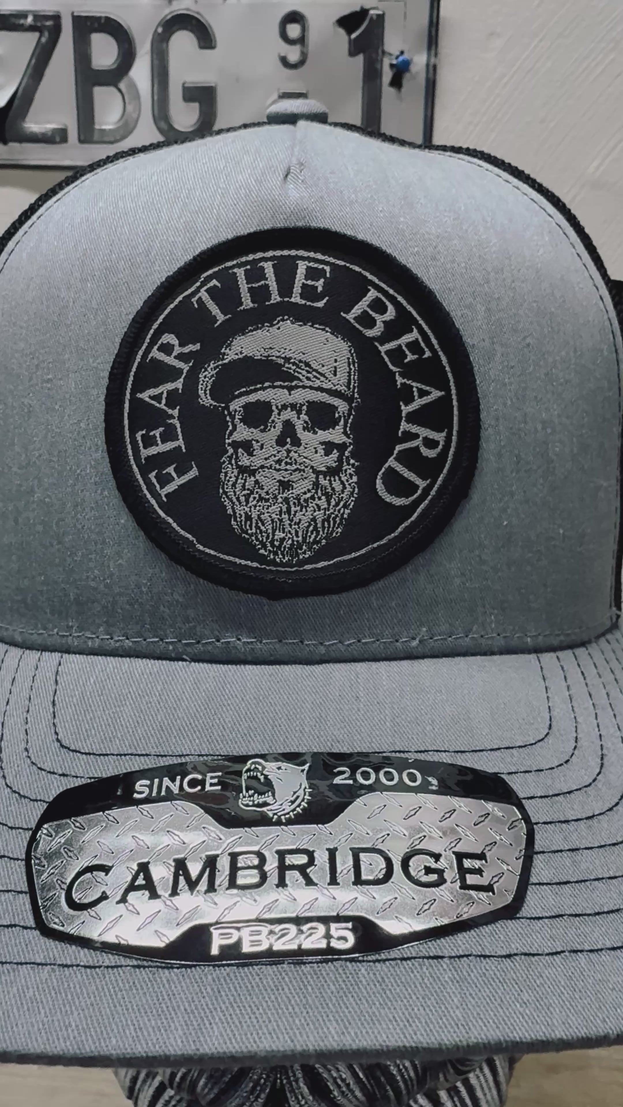 Fear The Beard Patch Trucker Hat Snapback Cap