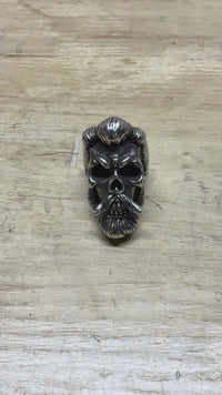 Bearded Skull Guy Men's Stainless Steel Heavy Duty Ring