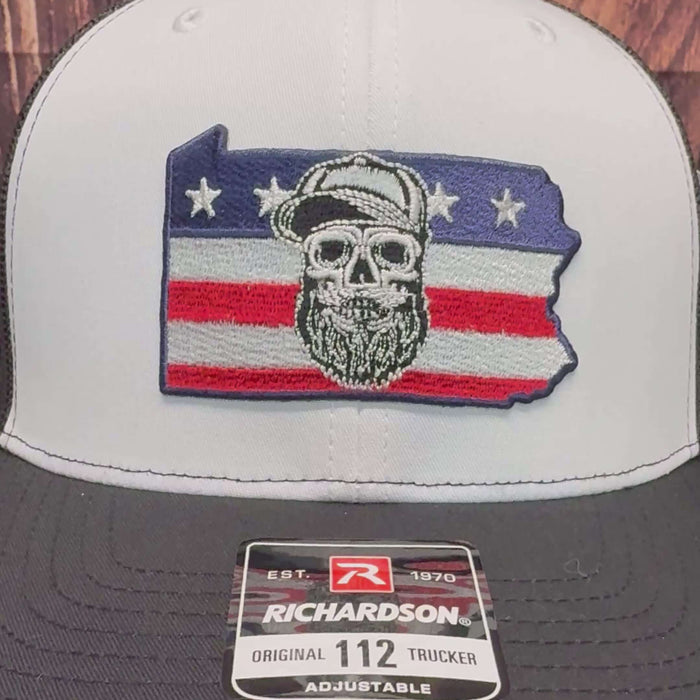 Pennsylvania Beard Skull State Richardson Hat For PA Guys


