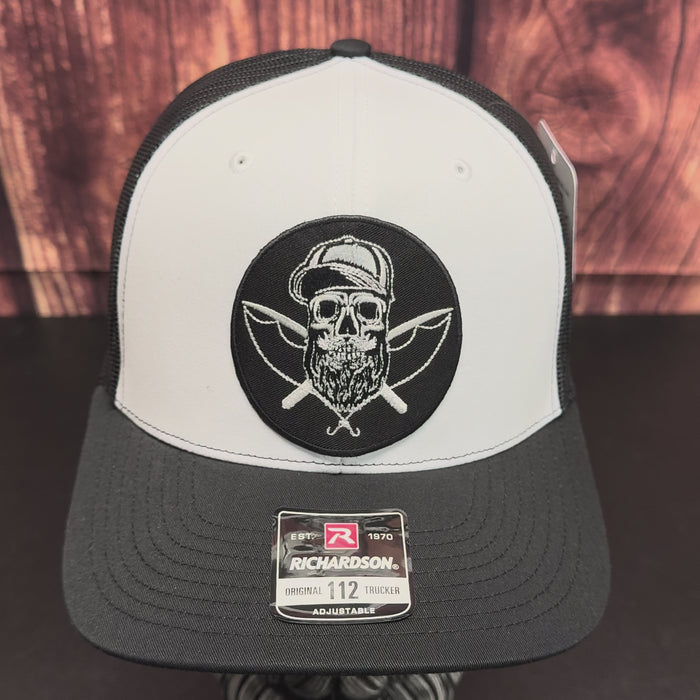 Bearded Skull Fishing Crossbones Richardson Trucker Hat