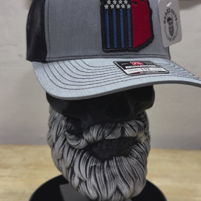 American Flag Trucker Hat - Patriotic Hats for Bearded Men