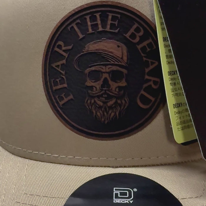 video of trucker hat, Fear The Beard Hat, Humorous Trucker Patch Cap for Bearded Men, Great Gift Idea for Beard Lovers and Dads